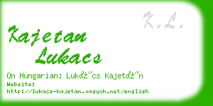 kajetan lukacs business card